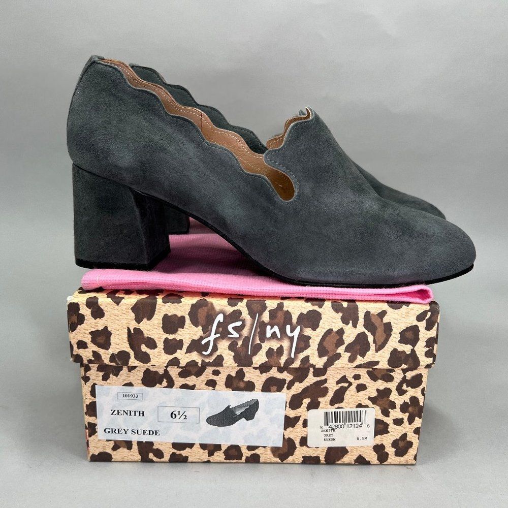 French Sole FS/NY Women's Size 6.5 Gray Suede Zenith Pumps